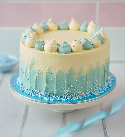 Blue Newborn Baby Cake
