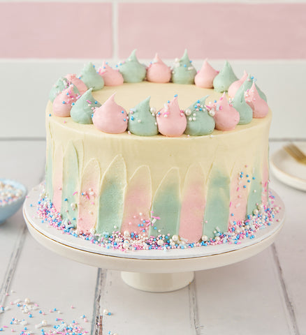 Gender Reveal White Cake