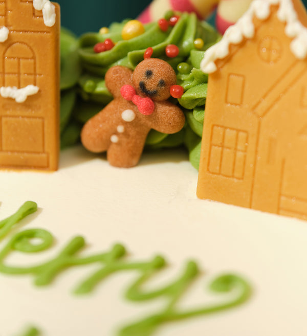 Christmas Gingerbread House Cake