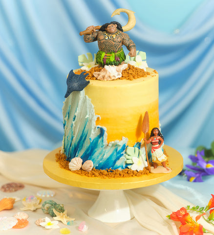 Disney Moana Themed Tall Cake