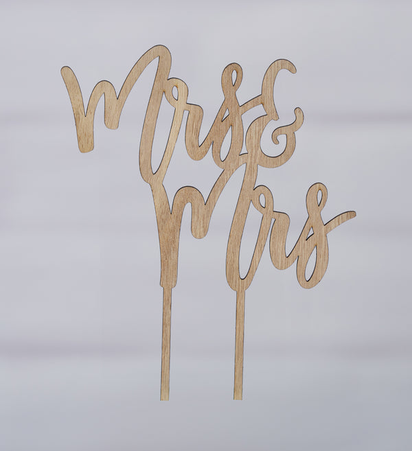 Mrs and Mrs Cake Topper