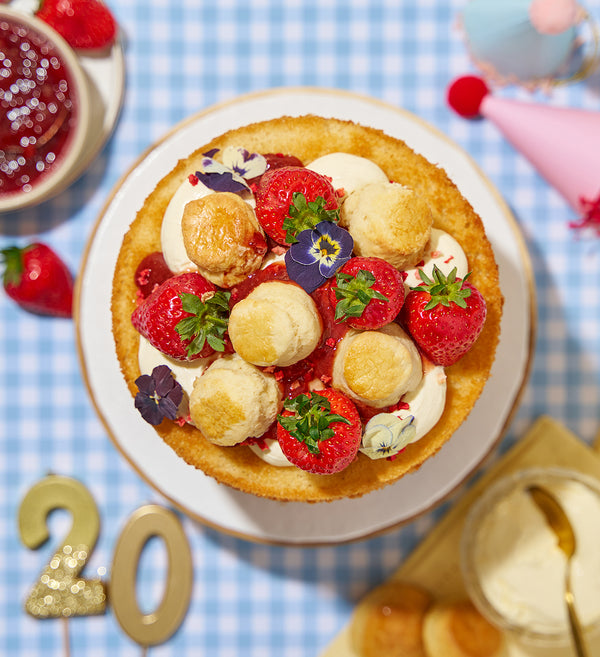 20th Birthday Cream Tea Layer Cake