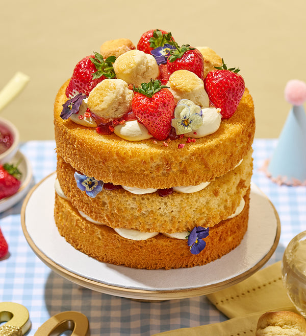 20th Birthday Cream Tea Layer Cake