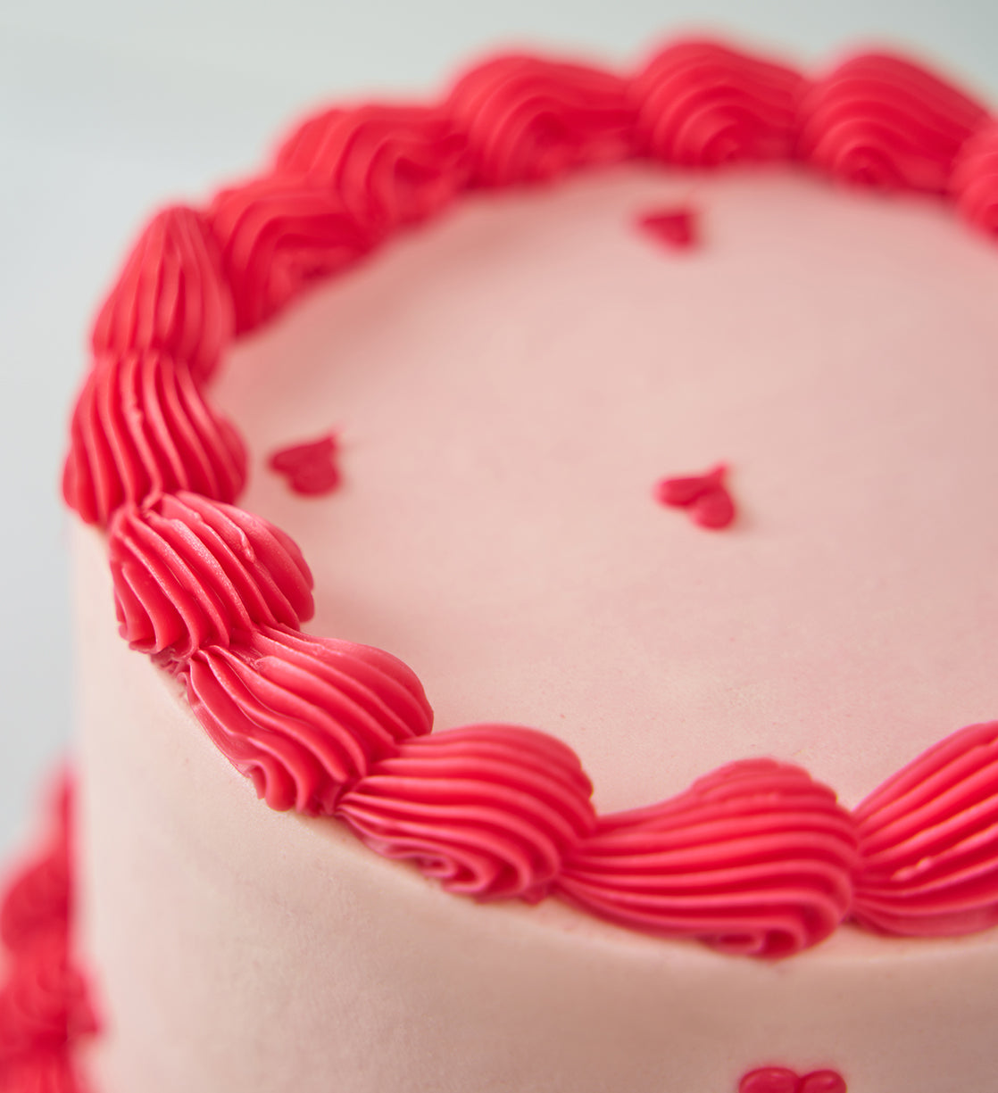 Vintage Heart Mini Two Tier Doodle Cake