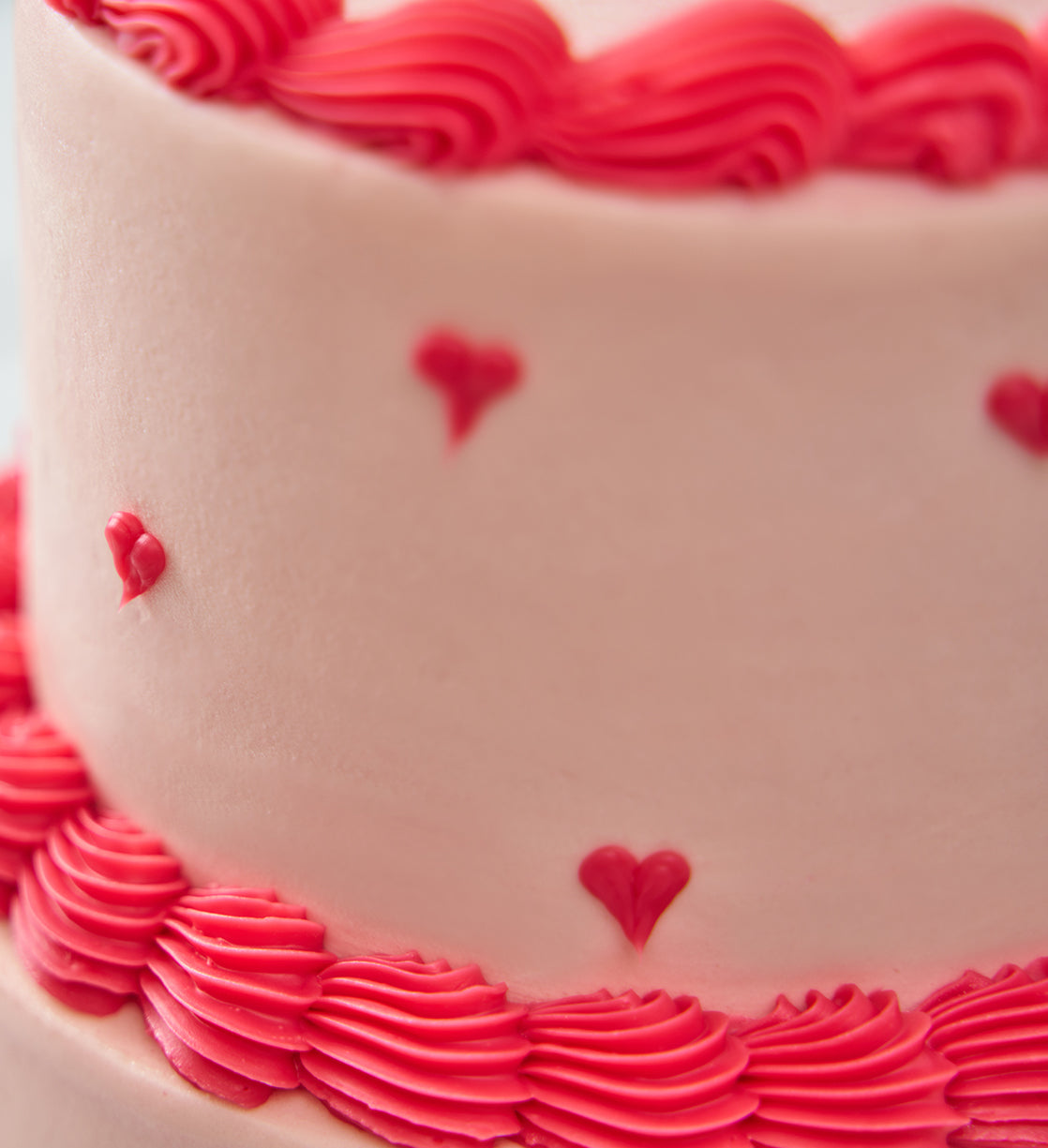 Vintage Heart Mini Two Tier Doodle Cake