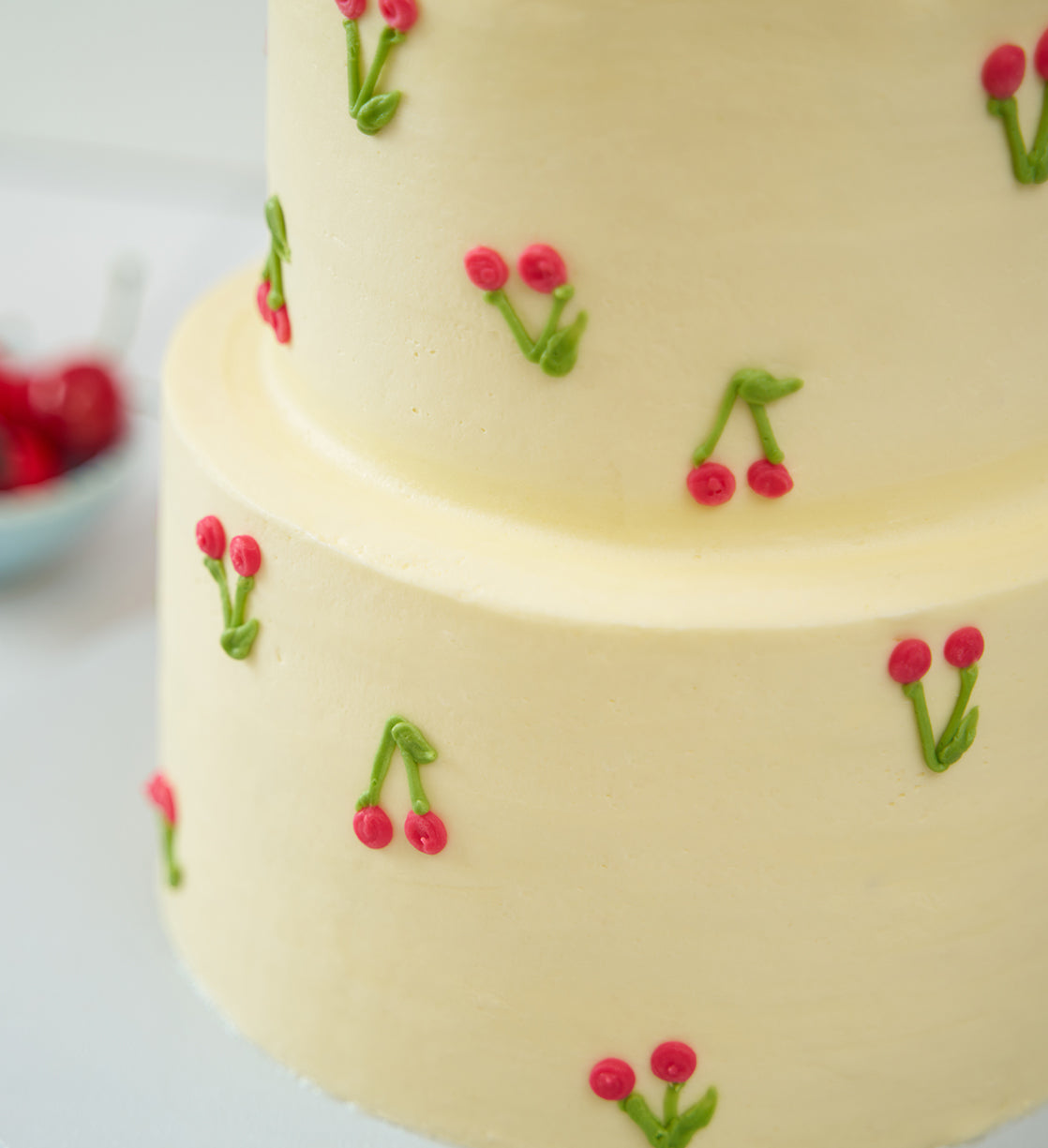 Cherries Mini Two Tier Doodle Cake