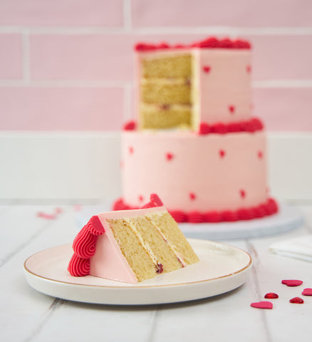 Vintage Heart Mini Two Tier Doodle Cake