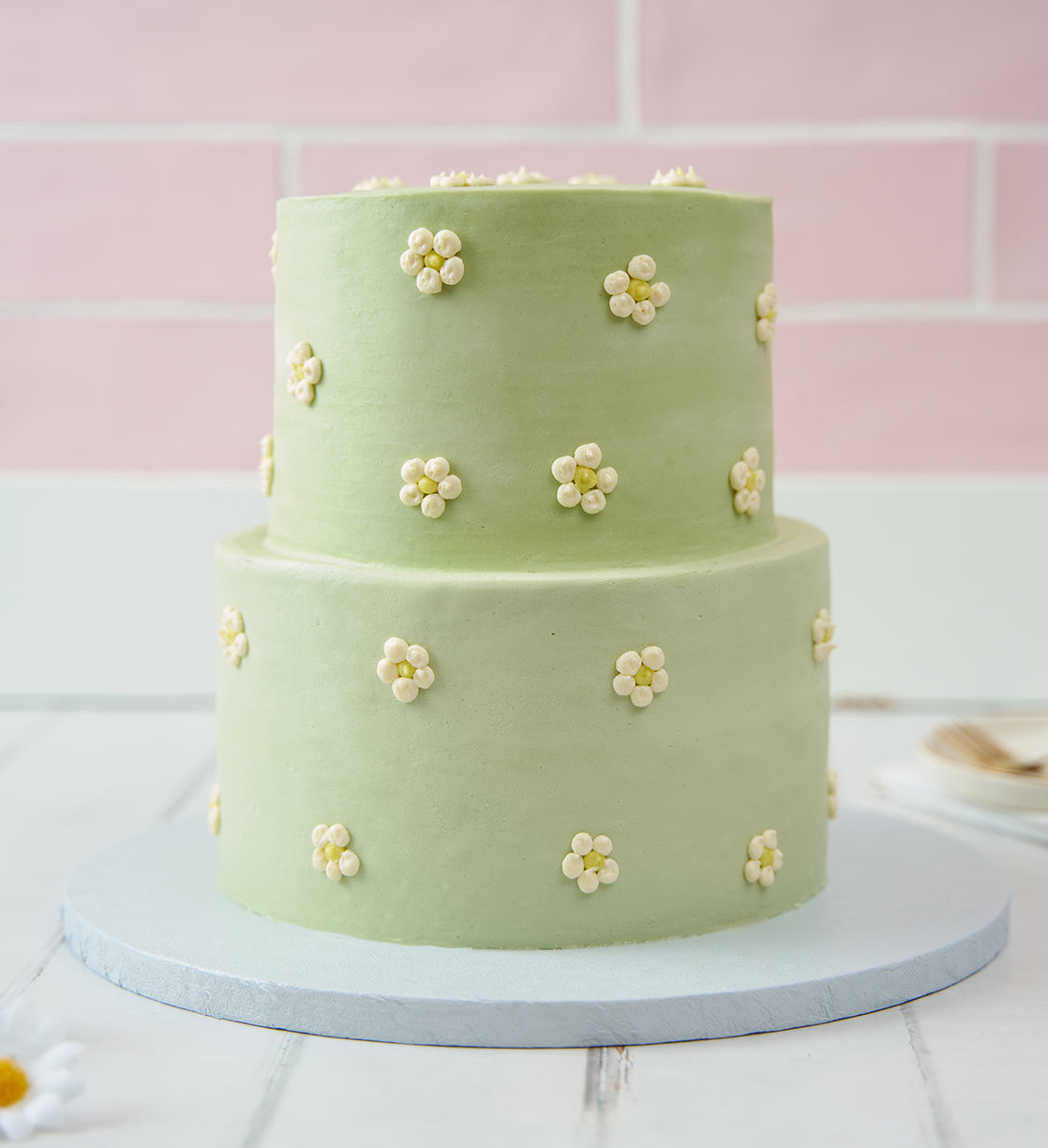 Daisy Doodle Mini Two Tier Cake