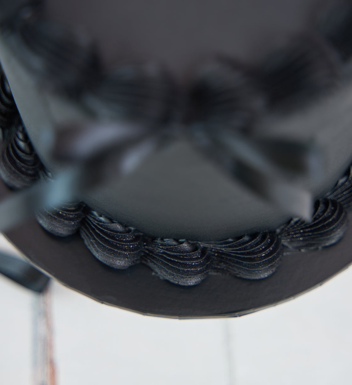 Black Ribbons and Ruffles Cake