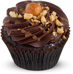 Caramel Macadamia Nut Cupcake