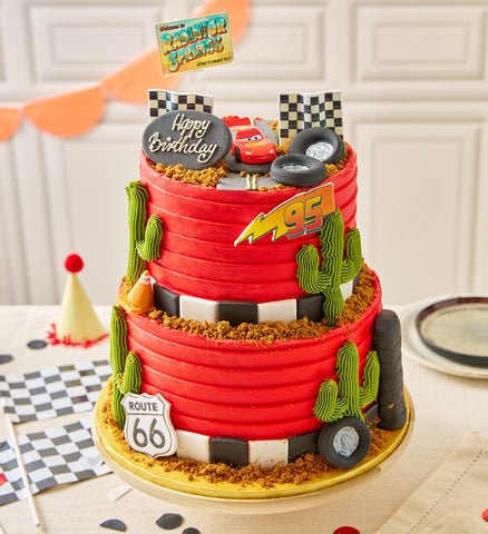 Disney Cars Themed Two Tier Cake