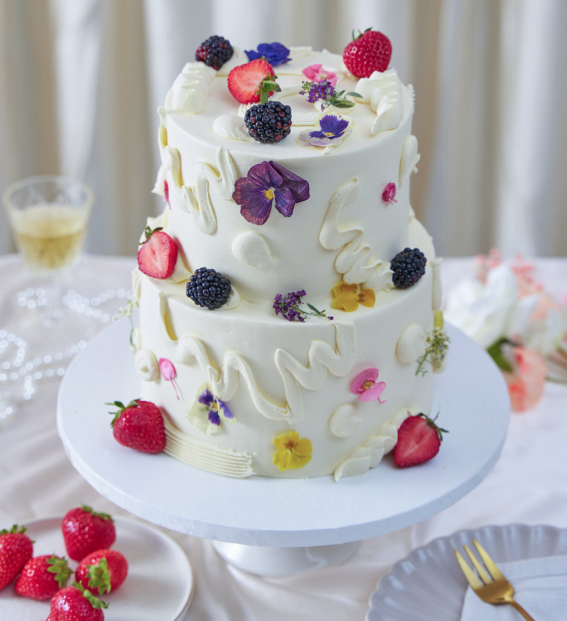 Fruity and Floral Cake