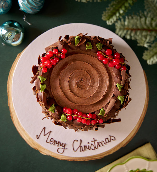 Christmas Yule Log Layer Cake