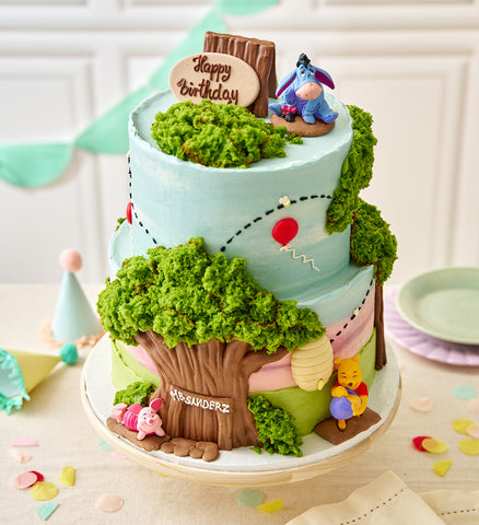 Disney Winnie The Pooh Themed Two Tier Cake