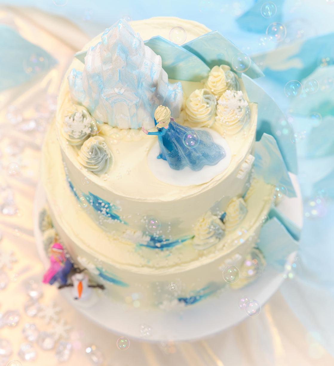 Disney Frozen Themed Two Tier Cake