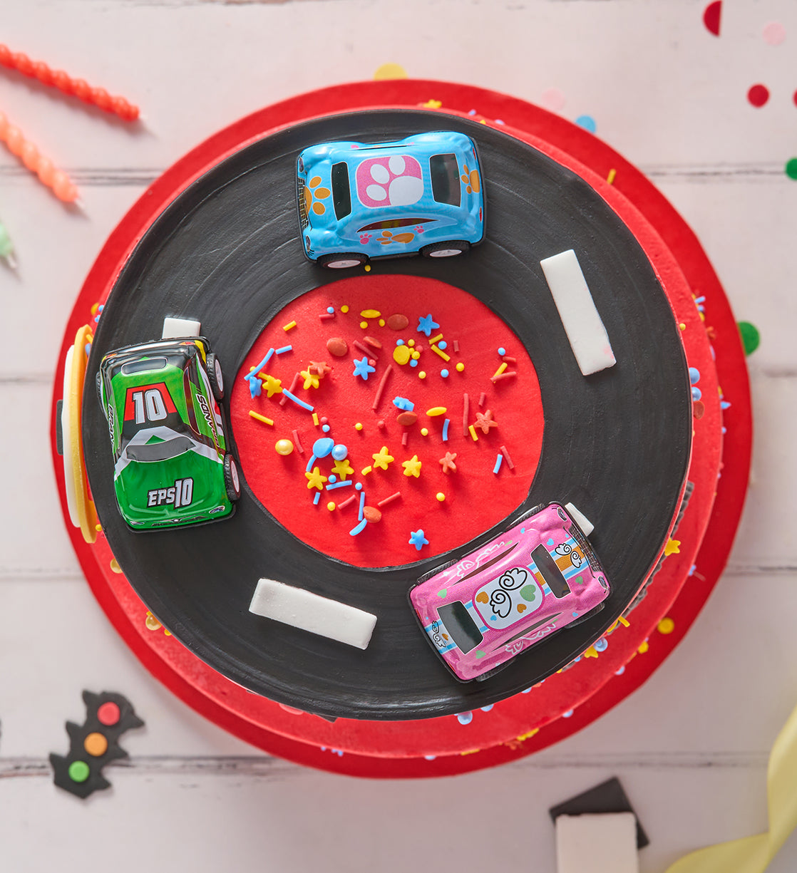 Racing Car Two Tier Cake