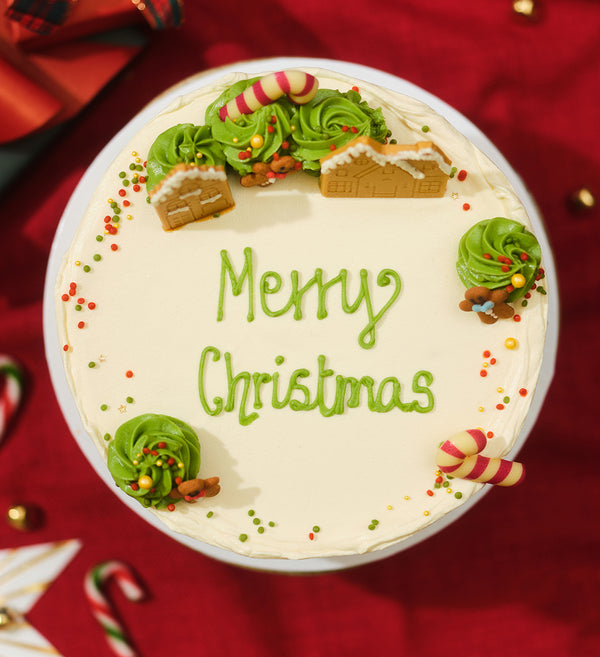 Christmas Gingerbread House Cake