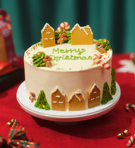 Christmas Gingerbread House Cake