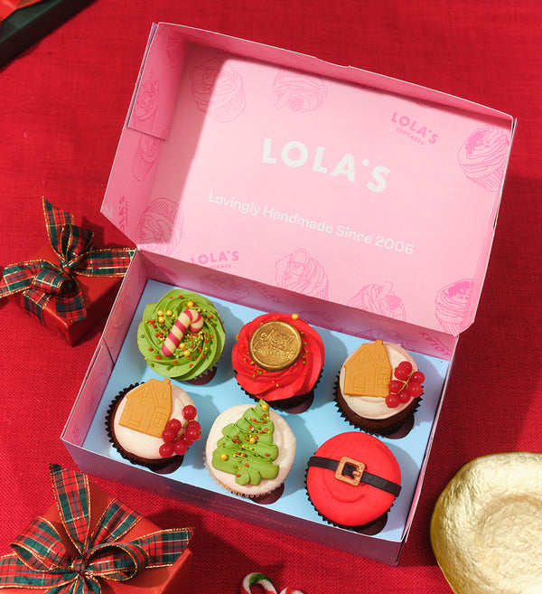 Christmas Cupcake Box