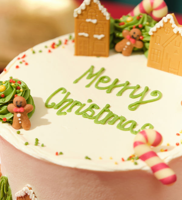 Christmas Gingerbread House Cake