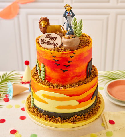 Disney Lion King Themed Two Tier Cake