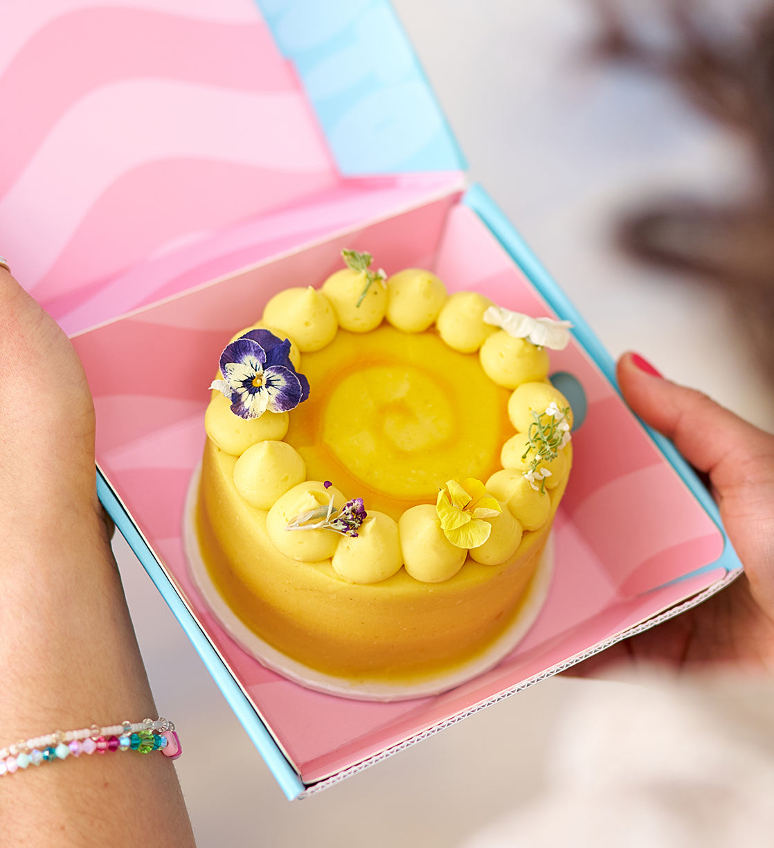 Mango and Yuzu Bento Cake