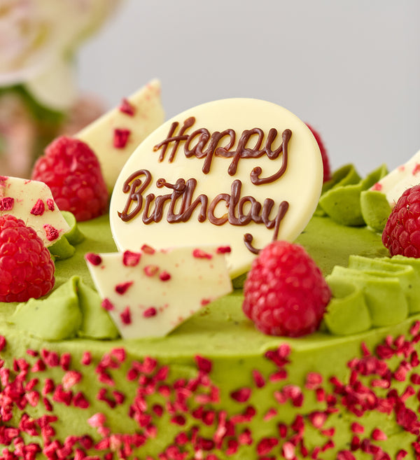 Matcha and Raspberry Cake