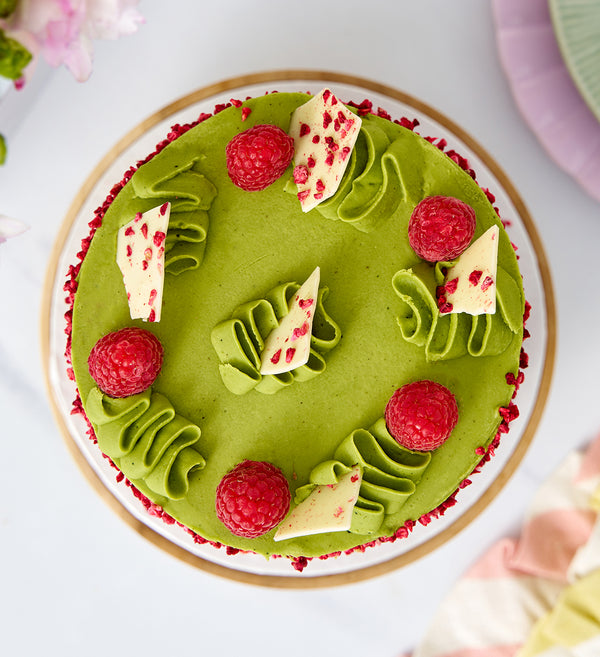 Matcha and Raspberry Cake