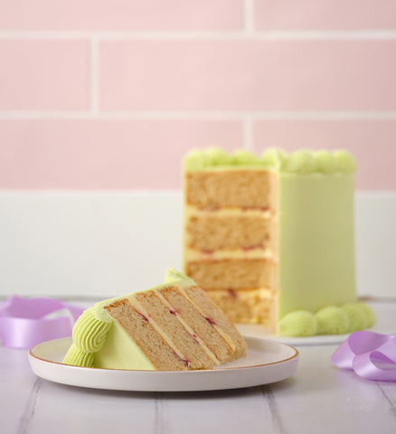 Green Ribbons and Ruffles Cake
