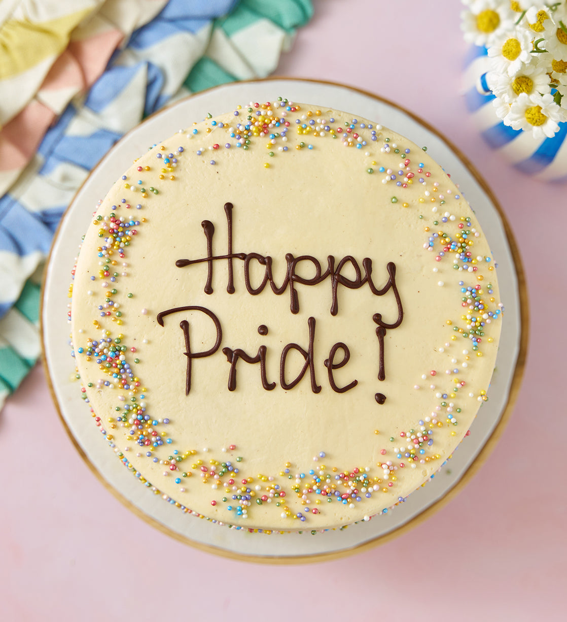 Rainbow Vanilla Cake