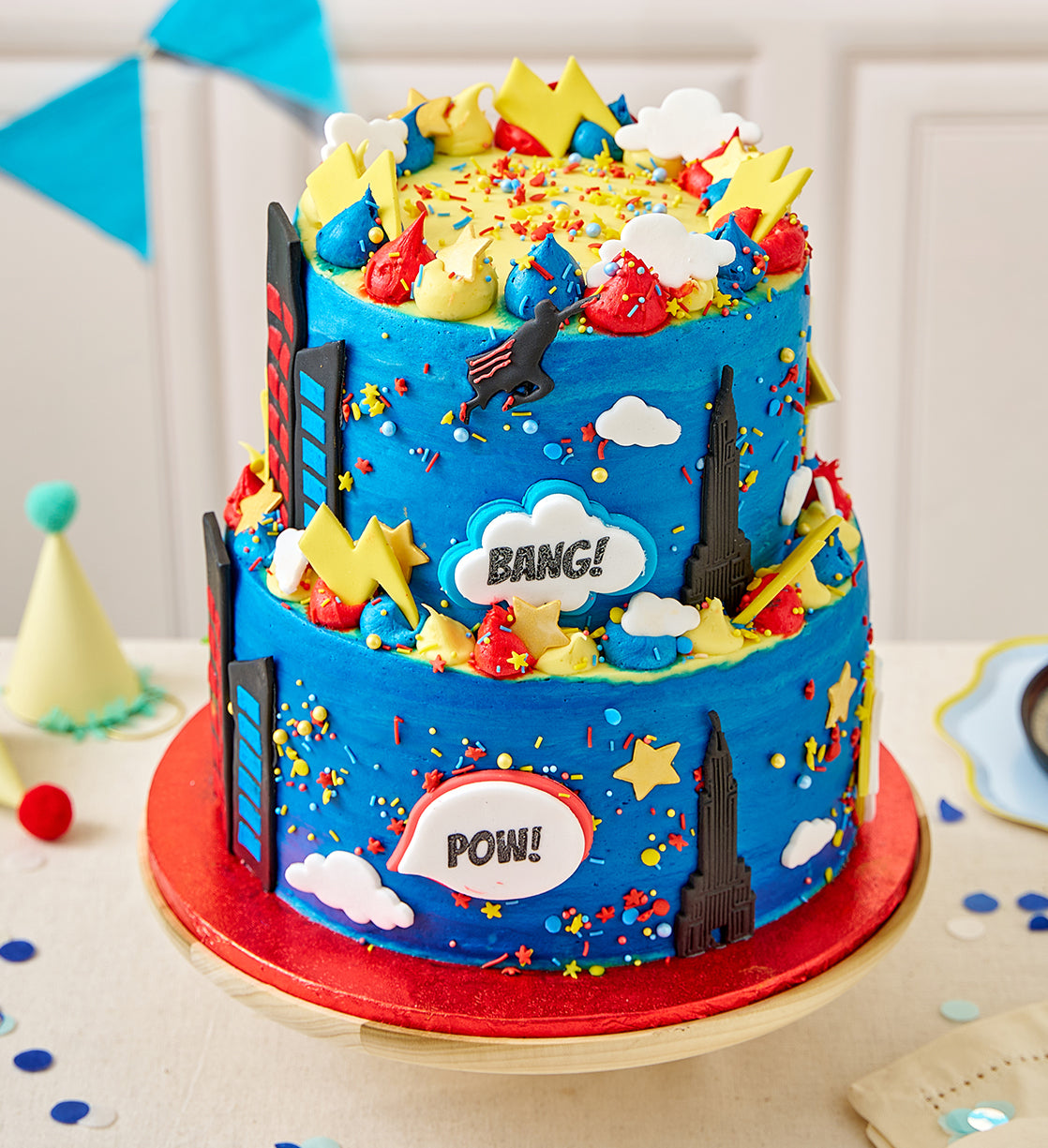 Superhero Two Tier Cake