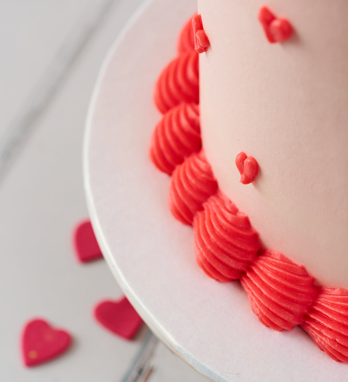 Vintage Heart Doodle Cake