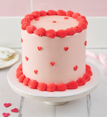 Vintage Heart Doodle Cake