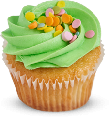 Vanilla Green Cupcake