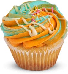 Vanilla Swirl Orange Cupcake