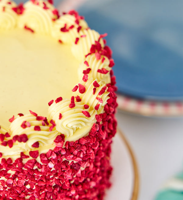 Vegan and Gluten Free Lemon and Raspberry Nationwide Cake