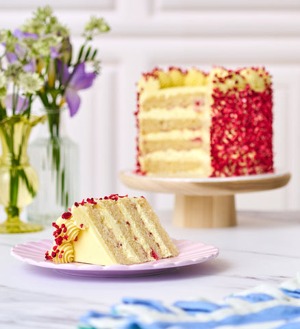 Vegan and Gluten Free Lemon and Raspberry Nationwide Cake