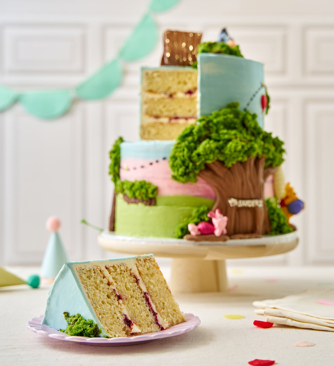 Disney Winnie The Pooh Themed Two Tier Cake