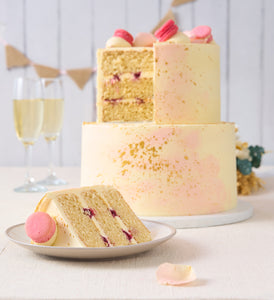 Pastel Macaron Pink Wedding Cake - 2nd image