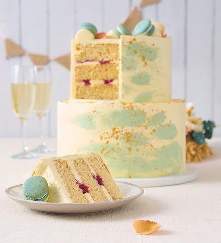 Pastel Macaron Sage Cake