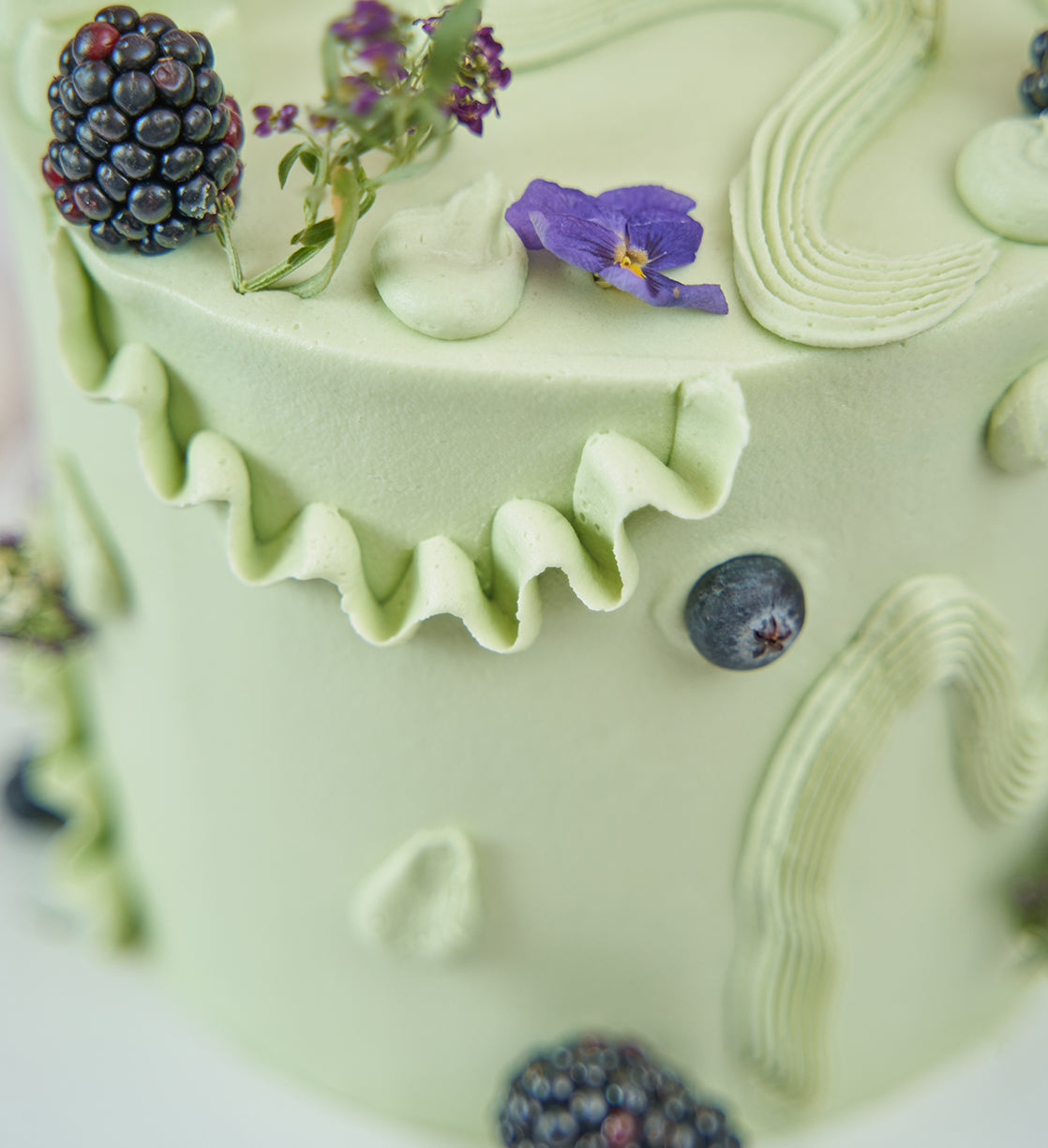 Sage Fruity and Floral Cake