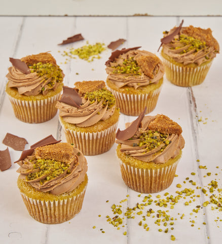 Chocolate and Pistachio Kunafa Cupcake Box