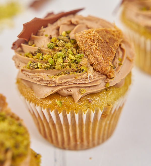 Chocolate and Pistachio Kunafa Cupcake Box