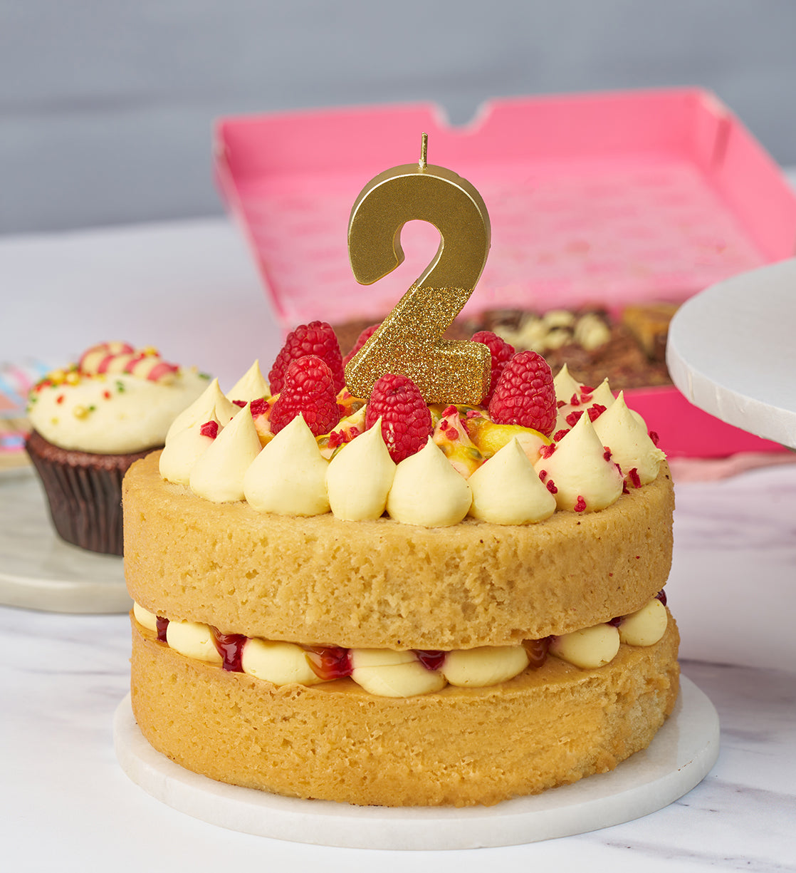 Gold Number Candle
