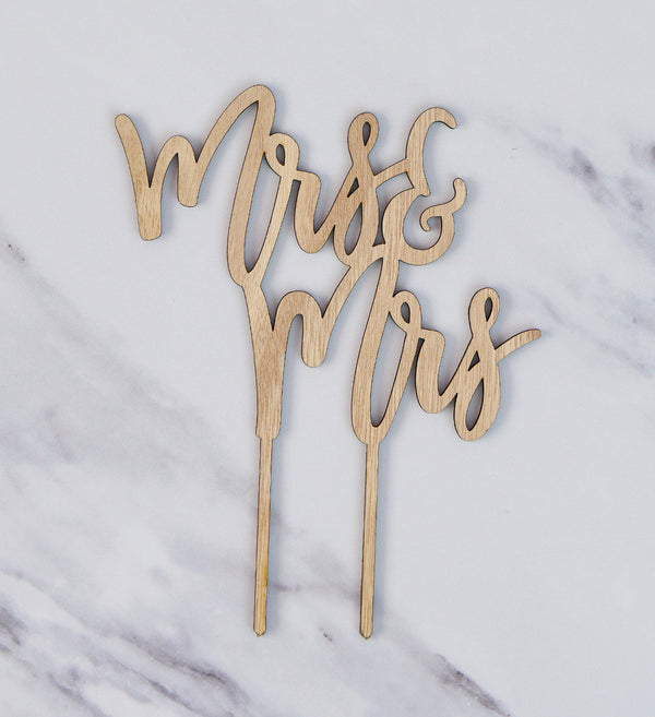 Mrs and Mrs Cake Topper