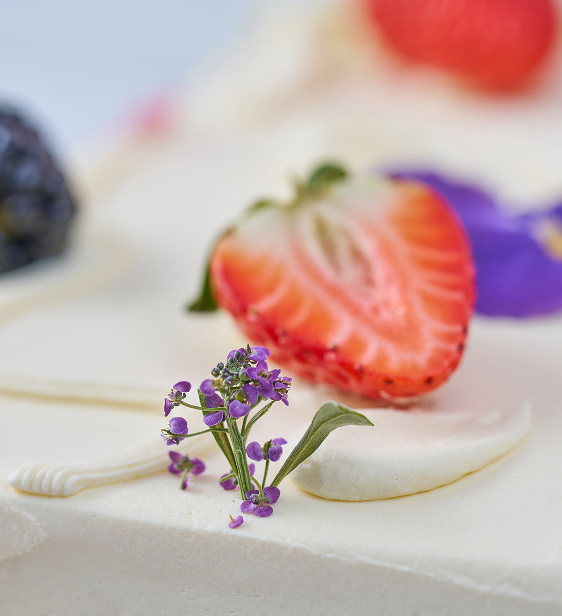 Fruity and Floral Sheet Cake