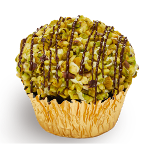 Vegan Pistachio and Cherry Cupcake