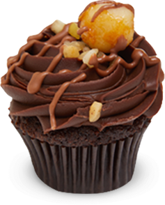 Caramel Macadamia Nut Mini Cupcake